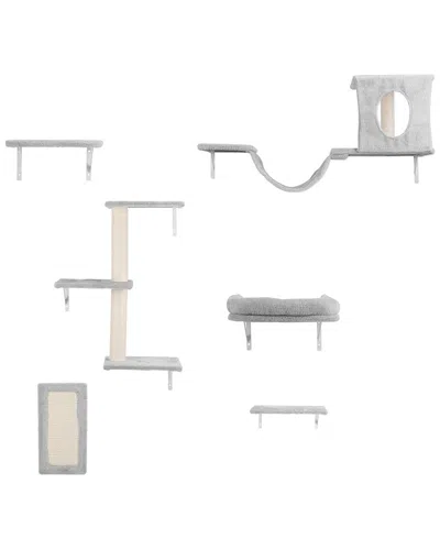Fresh Fab Finds 6 Set Of Cat Wall Shelves In White