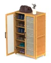 Fresh Fab Finds 6-tier Bamboo Shoe Cabinet With 2 Doors