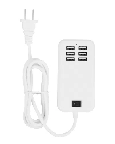 Fresh Fab Finds 6-usb Us Ac Wall Charger In White