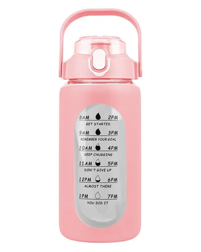 Fresh Fab Finds 64oz Pink Glass Water Bottle