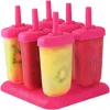 Fresh Fab Finds 6pcs Reusable Ice Pop Maker Diy Ice Cream Bar Mold Plastic In Pink