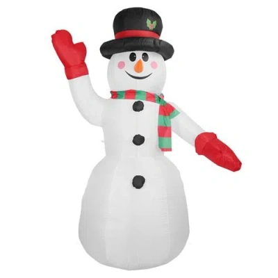 Fresh Fab Finds 7.9 Ft Christmas Inflatable Giant Snowman Blow Up Light Up Snowman In White
