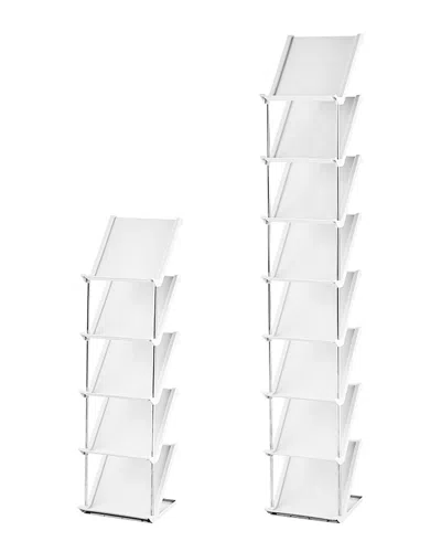 Fresh Fab Finds 8-tier Vertical Shoe Rack In Grey