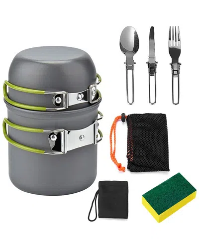 Fresh Fab Finds 8pc Camping Cookware Set In Gray