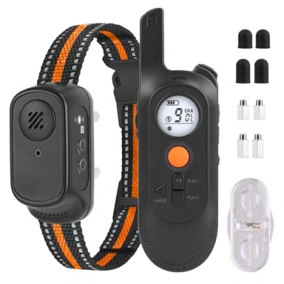 Fresh Fab Finds 984ft Dog Training Collar Ip65 Waterproof Pet Beep Vibration Electric Shock Collar 3 Channels Rechar In Black