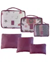Fresh Fab Finds 9pc Burgundy Clothes Storage Bags