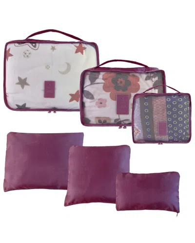 Fresh Fab Finds 9pc Burgundy Clothes Storage Bags In Purple
