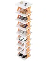 Fresh Fab Finds 9tier Orange Narrow Entryway Shoe Rack