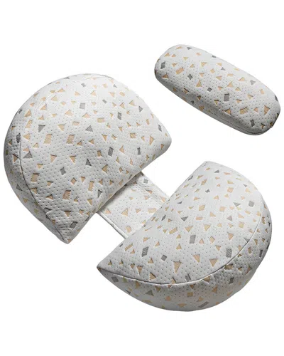 Fresh Fab Finds Adjustable Support Pregnancy Pillow With Detachable Pillow Cover In Grey