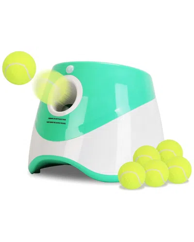 Fresh Fab Finds Automatic Dog Ball Launcher With 6 Balls & Adjustable Distance In Green