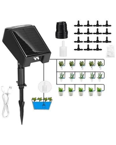 Fresh Fab Finds Automatic Solar Powered Drip Irrigation System Kit In Black