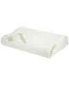 Fresh Fab Finds Bamboo Memory Foam Contoured Pillow In White