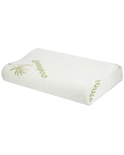 Fresh Fab Finds Bamboo Memory Foam Sleep Pillow In White