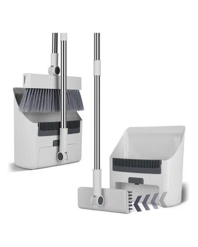 Fresh Fab Finds Broom & Dustpan Combo Set In Gray