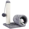 FRESH FAB FINDS CAT SCRATCHING POST CAT KITTEN SISAL SCRATCH POST TOY WITH TUNNEL & LIFELIKE MOUSE TOY PET ACTIVITY 