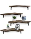 Fresh Fab Finds Corner Floating Shelf Wall Mounts (4 Pack)
