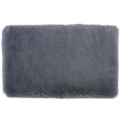 Fresh Fab Finds Dog Bed Soft Plush Cushion Cozy Warm Pet Crate Mat Dog Carpet Mattress With Long Plush For S/m Dogs In Gray
