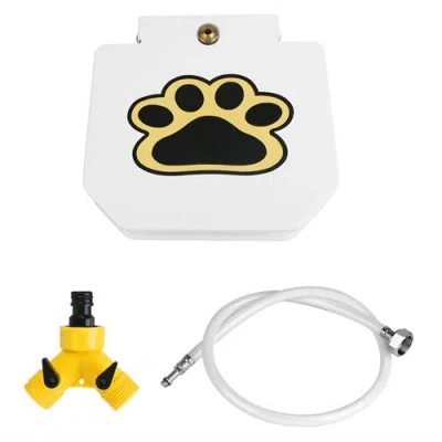 Fresh Fab Finds Dog Water Fountain Outdoor Dog Pet Water Dispenser Step-on Activated Sprinkler W/ Interactive Paw Pe In Animal Print