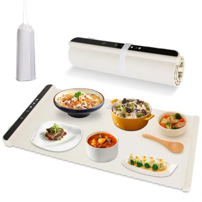 Fresh Fab Finds Electric Warming Tray Smart Food Warmer With Timer In White
