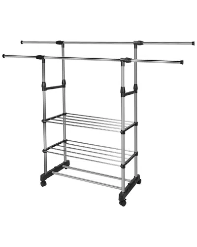 Fresh Fab Finds Extendable Garment Hanging Rack In Blue