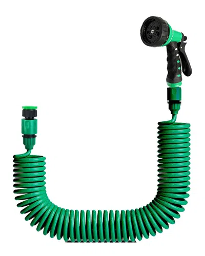 Fresh Fab Finds Flexible Self-coiling Water Hose In Green