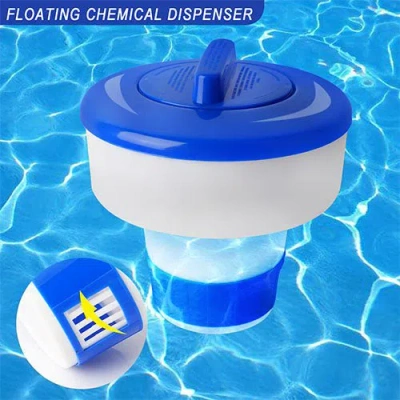 Fresh Fab Finds Floating Pool Chlorine Dispenser Chemical Holder Tablet Dispenser Floater For Indoor Outdoor Swimmin In Blue