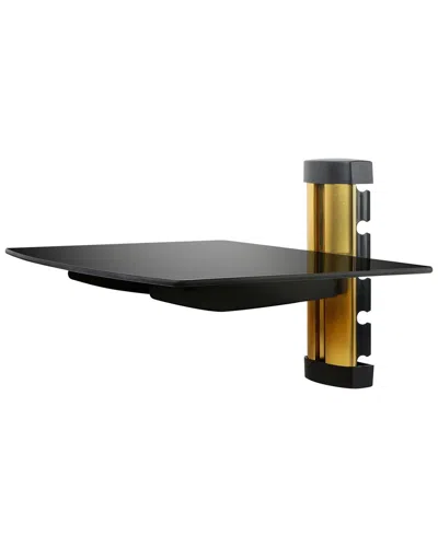 Fresh Fab Finds Floating Wall Mounted Strengthened Tempered Glass Shelf In Black