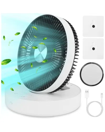 Fresh Fab Finds Foldable Rechargeable Led Desk Fan In White