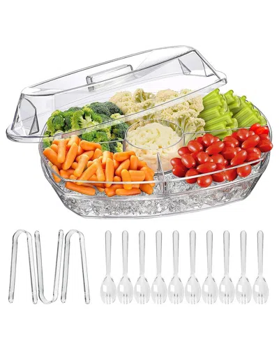 Fresh Fab Finds Fruit Ice Serving Tray In Transparent