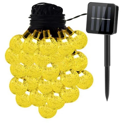 Fresh Fab Finds Globe String Solar Lights 30 Ball Led Fairy Solar Lamps 8 Lighting Modes Ip65 Waterproof Decorative 
