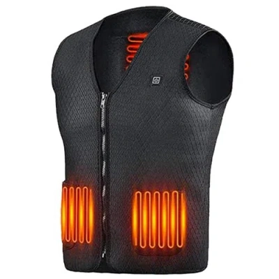 Fresh Fab Finds Heat Jacket Vest 3 Heating Gear Adjustable Usb Heated Vest Warm Heat Coat Vest With 5 Heating Zones  In Black