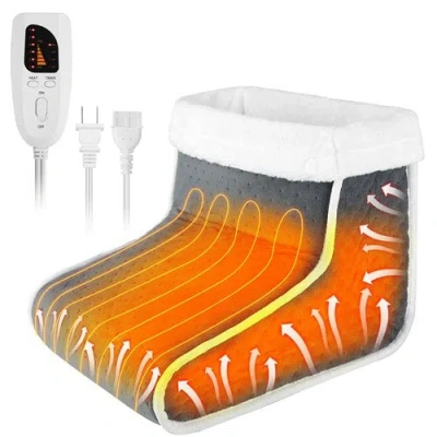 Fresh Fab Finds Heating Pad For Foot Electric Heated Foot Warmer Soft Leg Warmer Boots With 6 Level Heating 4 Level  In White