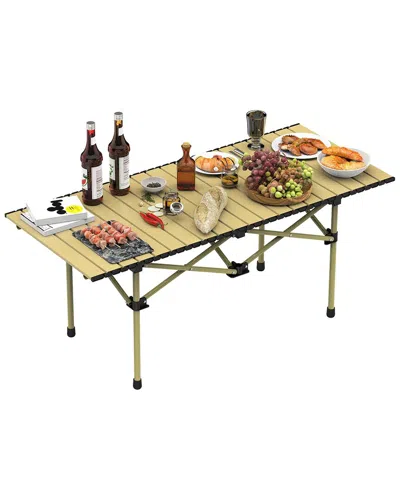Fresh Fab Finds Heavy Duty Folding Camping Table With Carry Bag In Neutral