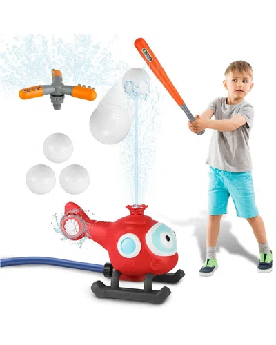 Fresh Fab Finds Imountek 2-in-1 Water Sprinkler Baseball Helicopter Toy In Multicolor