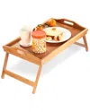 Fresh Fab Finds Imountek Bamboo Folding Bed Tray Table With Handles In Brown