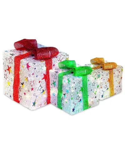 Fresh Fab Finds Imountek Set Of 3 Christmas Lighted Gift Boxes In Multicolor