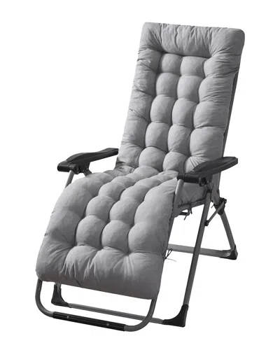 Fresh Fab Finds Indoor/outdoor Chaise Lounger In Gray