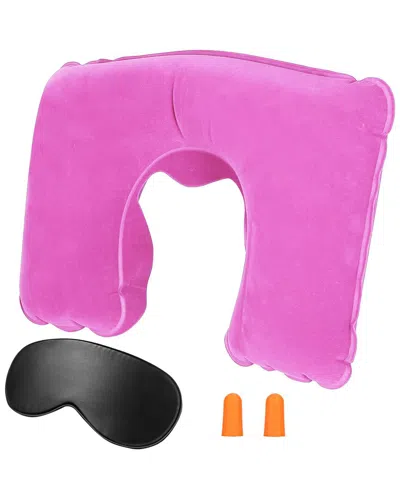 Fresh Fab Finds Inflatable U Shape Travel Neck Pillow In Pink