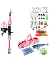 Fresh Fab Finds Kids Fishing Pole Set Blue Pink