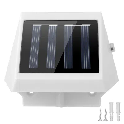 Fresh Fab Finds Led Solar Stair Lights Dusk-to-dawn Waterproof Garden Lamp In White