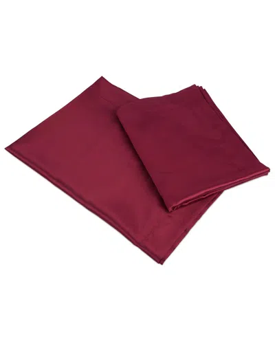 Fresh Fab Finds Luxury Silky Satin King Pillowcase Set In Burgundy