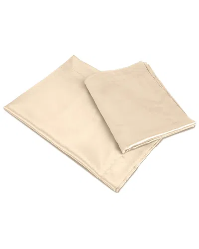 Fresh Fab Finds Luxury Silky Satin King Pillowcase Set In Brown