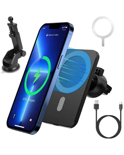 Fresh Fab Finds Magnetic 15w Wireless Car Charger For Iphone In Black