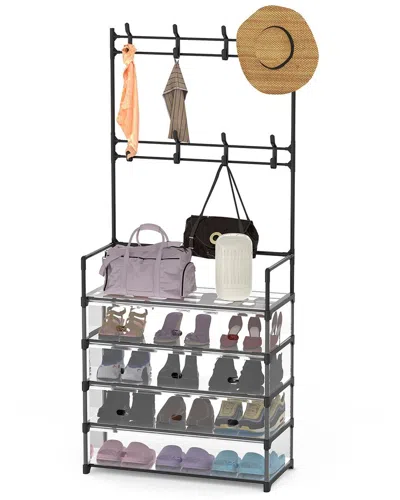 FRESH FAB FINDS FRESH FAB FINDS NEWHOME 5-TIER DUSTPROOF ENTRYWAY HALL TREE