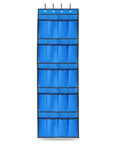 Fresh Fab Finds Over The Door Shoes Rack 20-pocket Organizer In Blue