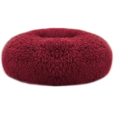 Fresh Fab Finds Pet Dog Bed Soft Warm Fleece Puppy Cat Bed Dog Cozy Nest Sofa Bed Cushion For S/m Dog In Red