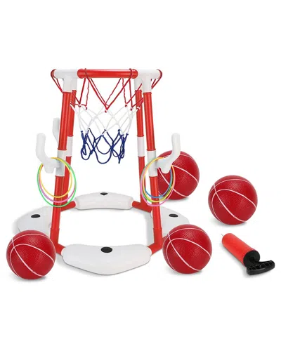 Fresh Fab Finds Pool Basketball Hoop Toy Set In Red