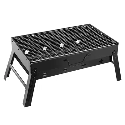 Fresh Fab Finds Portable Bbq Grill Foldable Lightweight Smoker Camping Grilling In Black