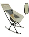 Fresh Fab Finds Portable Camping Rocking Chair In Beige