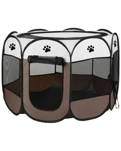 Fresh Fab Finds Portable Foldable Pet Tent / Kennel In Brown